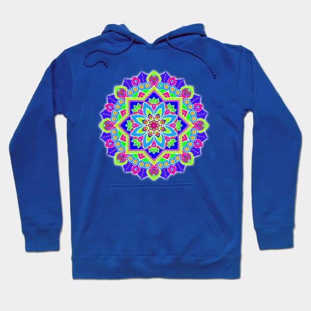 Pretty Colorful Mandala Hoodie by AlondraHanley